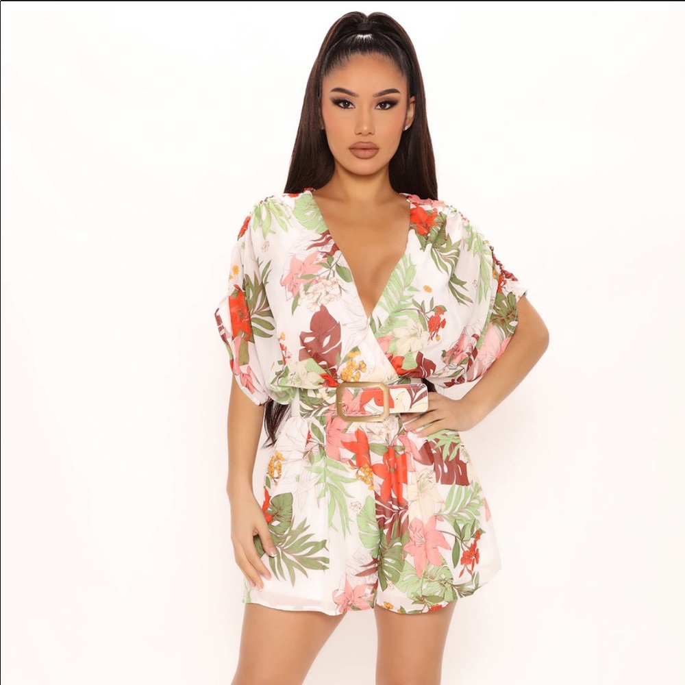 Fashion Nova Tropical Romper